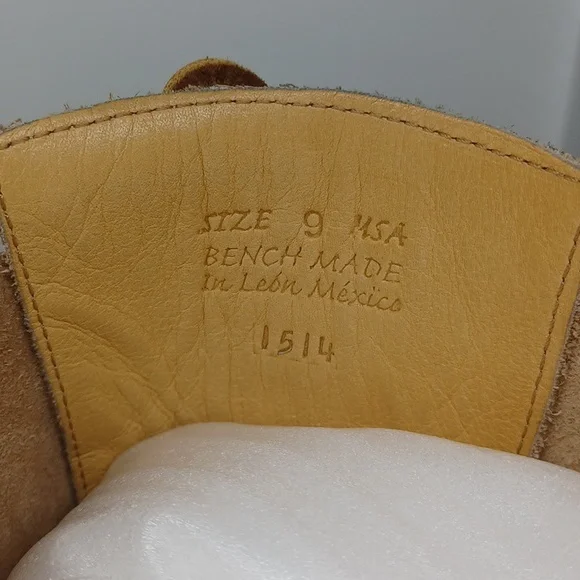 BED STU Cambridge Leather Boots Tall Tan Driftwood SZ 9 - Picture 13 of 16